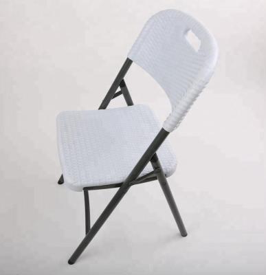 China Leisure Furniture Rattan Feature Metal Frame Plastic Garden Chair for sale