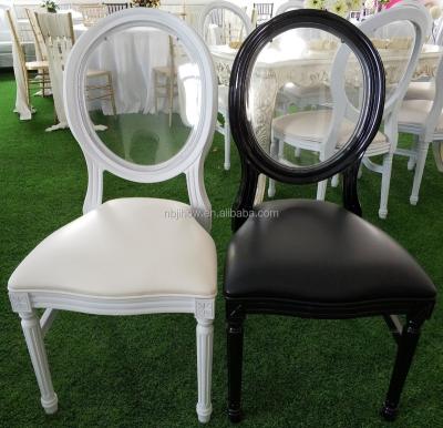 China UV-resistant ONE-PIECE design clear plastic chiavari chair for sale