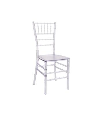 China UV-Resistant Popular Wedding Clear Transparent Chiavari Chair for sale