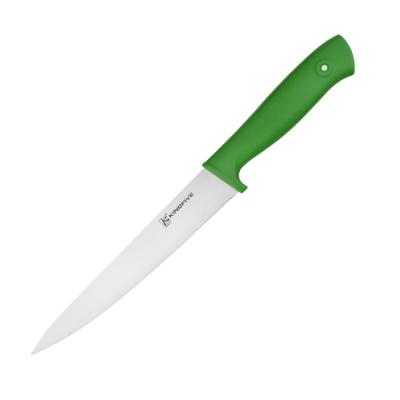 China Cheap Viable Simple Plastic Colorful Painting Kitchen Handle Ergonomic Non-Slip Handle Knife Cutting Carving Knife for sale