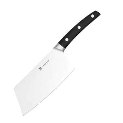 China 7 Inch Simple Kitchen Knife ABS Plastic Viable Chopper Cleaver Knife Meat Cutter Black Handle for sale