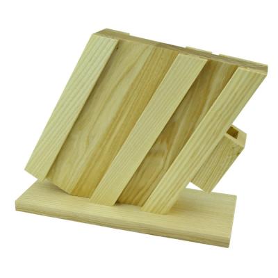 China 4 Pieces Premium Viable Ash Kitchen Knife Block Knife Holder Chinese Block Knife Holder Storage Organizer For Kitchen for sale