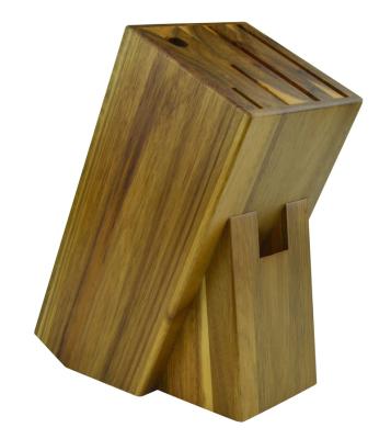 China Disposable Acacia Wood with Pine Wood Knife Block Holder 4 Pieces Knives Shear and Sharpener Kitchen Knife Suit Block for sale