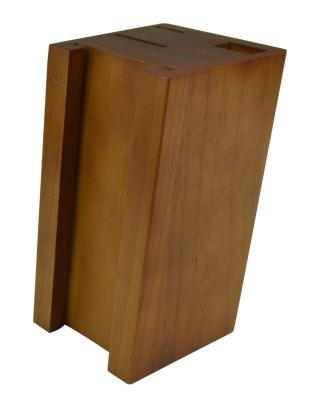 China Sustainable Acacia Wood With Pine Wood Knife Holder Block Store 3 Pieces Kitchen Wooden Knives Block With Shear for sale