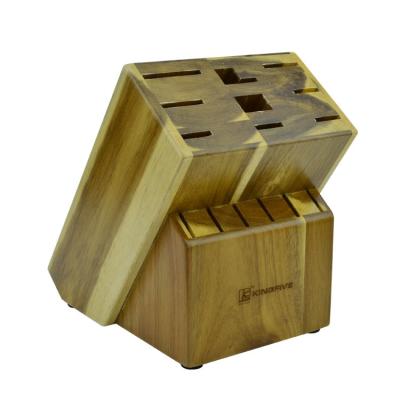 China 15 PCS Sustainable Wooden Kitchen Knife Block Assorted for sale