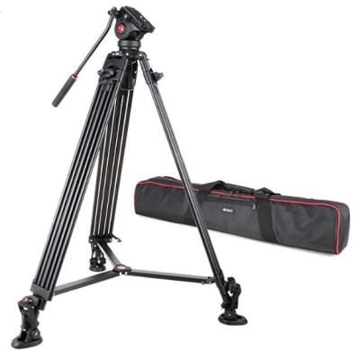 China VILTROX VX-18M Video Camera 74 Inch Professional Heavy Duty Camcorder Tripod with Drag Liquid Head and Quick Release Plate for sale