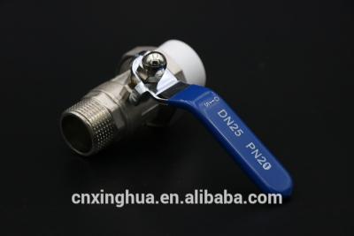 China Plumbing Material Ppr Ball Valve , Practical Male Ball Valve With Union for sale