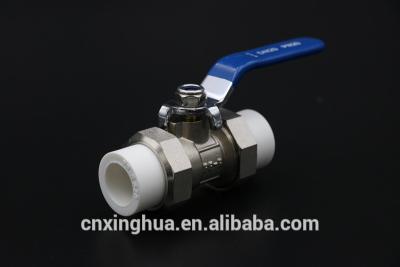 China Round Shape Water Control Copper Ppr Double Union Ball Valve Easy To Use for sale