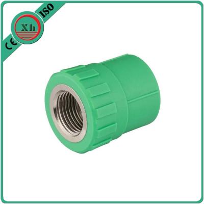 China Polypropylene Random Virgin PPR Female Socket Corrosion Resistant Green Color for sale