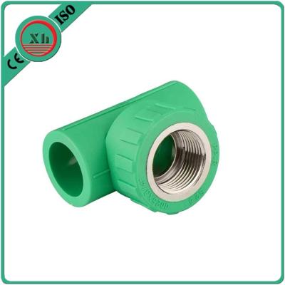 China Reliable PPR Female Threaded Tee Green / White Color Smooth Internal Surface for sale