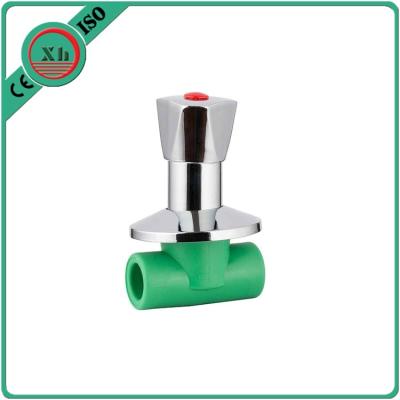 China Ppr Plastic Water Shut Off Valve Polypropylene Random Base Brass Element for sale