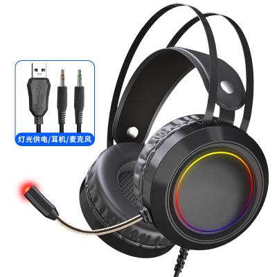 China 2020 High Quality Comfortable 3.5 USB Led Gaming Dazzle Headset With Microphone Headset for sale