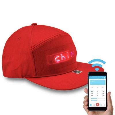 China JOINT Custom Programmable LED Light Up Hats Tooth Control LED Blue Hat For Party Club Christmas Halloween for sale