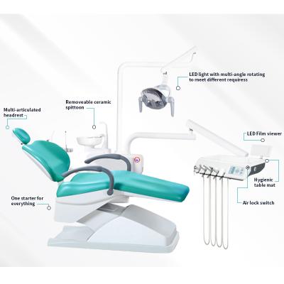 China Good Price Acrylic Dental Chair Used For Sale, Portable Dental Unit Spare Parts Chair Unit Dental Equipment for sale