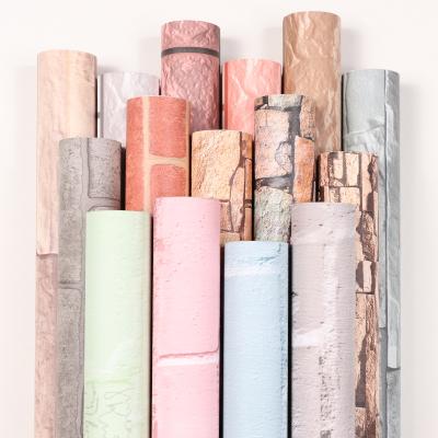 China High Quality ECO-Friendly+waterproof+self-adhesive decorative brick film, moisture-proof peel and stick wallpaper rolls for sale