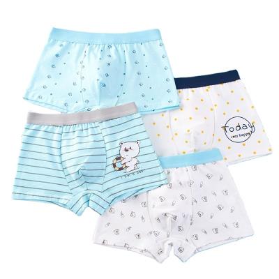 China Wholesale Breathable Fashionable Toddler Boys Boxer Briefs Mix Color 2-8Y Young Boy Underwear Logo for sale