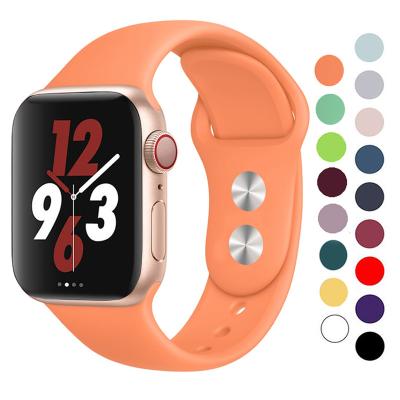 China Se 6 5 Series 7 iWatch Strap Sports Rubber Sports Watchband 4 Silicone Strap For Apple Watch Band 38mm 42mm Smartwatch for sale