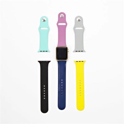 China Sports Silicone Strap For Apple Watch Band 38mm 42mm Smartwatch 4 Rubber Sports Watchband Strap iWatch 7 Series 5 Se 6 5 for sale