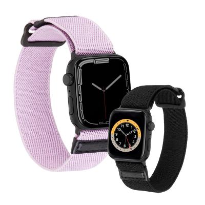 China Slot Luxury Overseas Drop Shipping Braided Nylon Strap For Apple Watch Band 44mm 40mm 38mm 42mm Nylon Fabric Elastic for sale