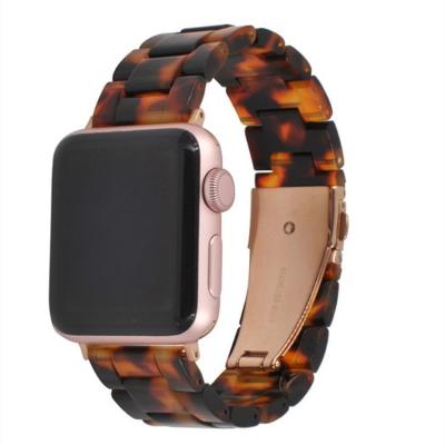 China Hot Luxury Resin Band Metal Apple Watch Strap Smart Watch Iwatch Band 1 2 3 4 5 6 7 8 Se Men Women Watch Band for sale