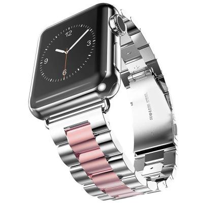 China Luxury Brand Fantastic Watch Bands For Men Smart Women Band Series Apple Watch Luxury Metal Stainless Steel Watch Band Strap for sale