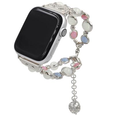 China Fashion beads watch band for iwatch, fashion ladies beads watch bands for watch 38mm42mm, watch apple strap for iphone watch for sale