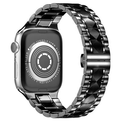 China 2022 Hot Luxury Smart Watch Strap Metal Apple Watch Band Amazon Iwatch Tungsten Steel Band 1 2 3 4 5 6 7 8 Se Men Women Watch Band for sale