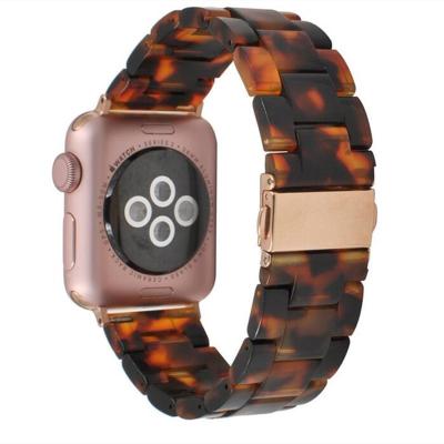 China Fashion Resin Apple Watch Band Metal For Apple Watch Band 38mm Smart Watch Strap Band For Apple Iwatch Luxury Strap for sale