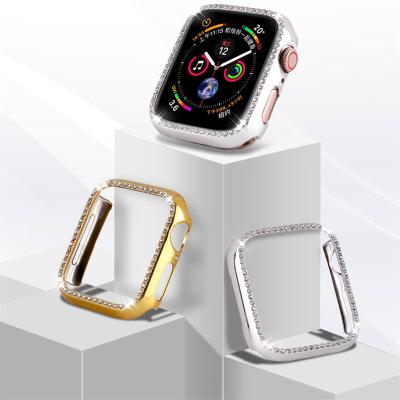 China Fashionable Full Protection Apple Watch Case For Bling Diamond IWatch Protector for sale