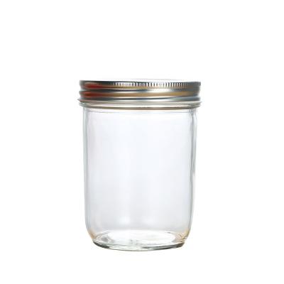 China 16 oz Factory Price Mason Jars Glass Freshness Wide Mouth for sale