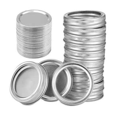 China Spill No Say Off Lip Proof 86mm Leak Mason Jar Lids Metal for sale