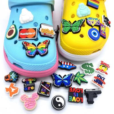 China Cheap Custom New PVC Cartoon Soft Shoe Clog Charm Designer Buddha Clog 420 For Charm Lady Gift Clog Charm for sale