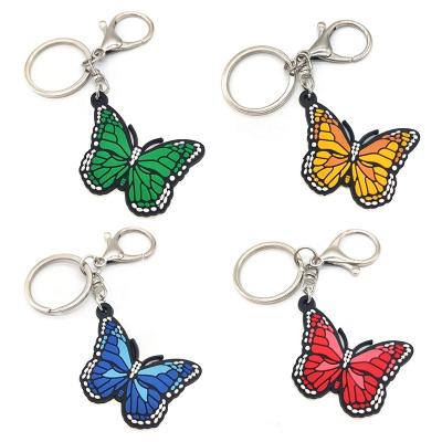 China Factory Sales Key Chain Bad Butterfly Rabbit Daily Cute Cartoon Charms Soft PVC For Gift Chain for sale