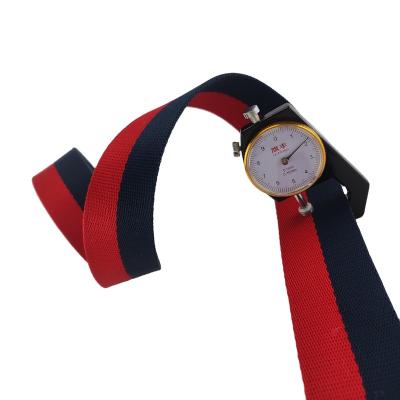 China Environmental Friendly Stain 3.8cm Wide Polyester Red And Blue Clothing Shoulder Strap Ribbon Decorative Leather Wristband for sale