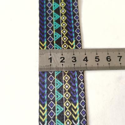 China People-custom supplier style polyester webbing heat transfer printing gypsy webbing environmental protection support for sale