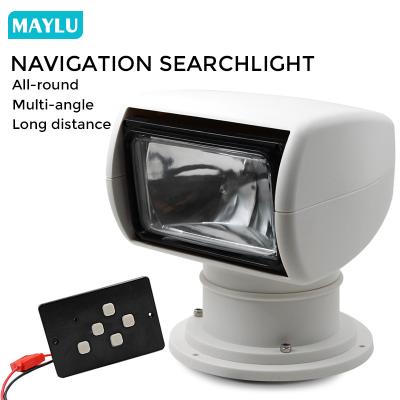 China 24v Yacht Floodlight Halogen Floodlight Speedboat Fishing Boat Marine Equipment Accessories Remote Control Spotlight for sale