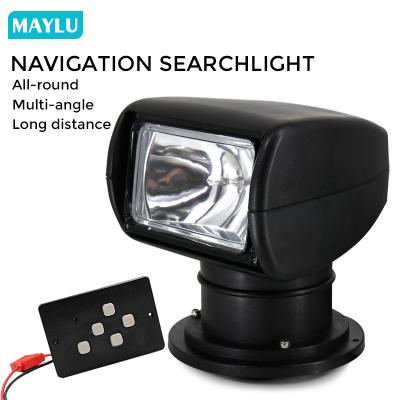 China Marine Boat Yacht 12V Floodlight Remote Control Halogen Bulbs Search Light Lamp for sale