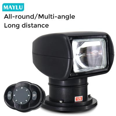 China Yacht 360 Degree Marine Searchlight 100W 24v Spotlight Remote Control Search Light for Yacht TRUCK Fishing Boats for sale