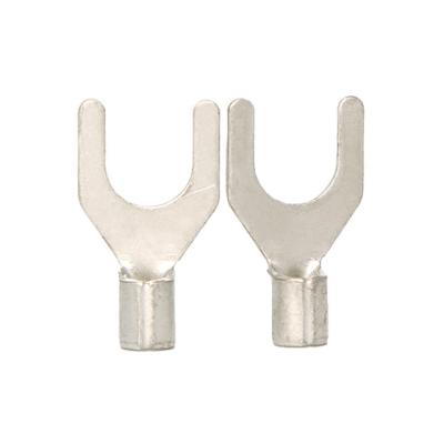 China Non-insulated spade terminal Shanghai Linsky Non-insulated spade connector terminal fork crimp hook u style electrical connector for sale