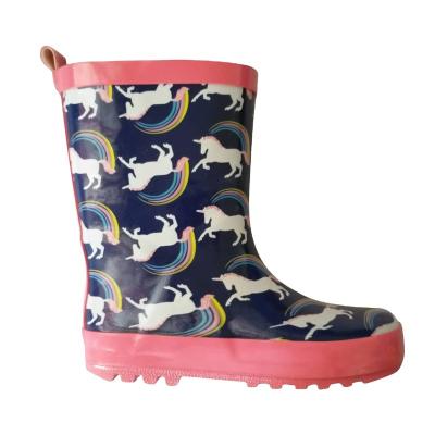 China Child Design Style Kid's Unions Boy's Cute Rubber Open Toe Custom Water-Proof Rubber Rain Boots for sale