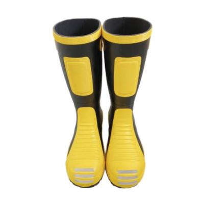 China Fire And Rescue Ang Safety Fire Fighting Safety Rubber Boots With Steel Toe Cap Flame Retardant Shoes for sale