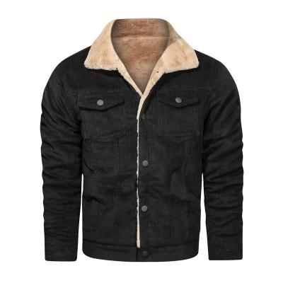 China Best Selling Customized 100% Viable Customized Men's Corduroy Jackets Casual Fleece Keep Warm Outdoor Winter Quilted Coats For Men Wholesale Good for sale