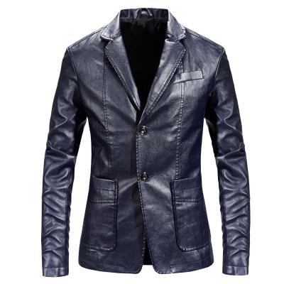 China New Plus Size Winter Men's Suit Leather Winter Jacket Warm Washed Leather Coat Full - Wholesale Price Dropshipping clothing leather manuf for sale