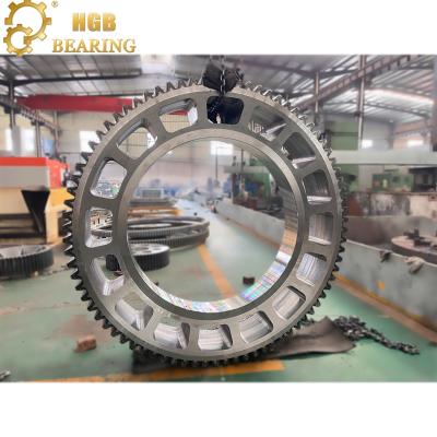 China Low price concrete mixer spare part ring steel gear for sale