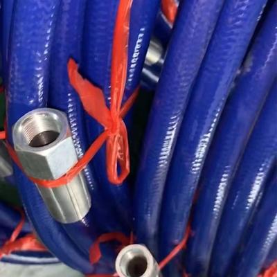 China Oil Resistance 1/4 Inch 7250psi Double Layer Paint Hose Paint Sprayer Airless Rubber Hydraulic Sprayer Hose Flexible Tubing for sale