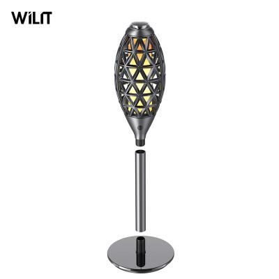 China Warm Color Temperature Wilit Atmosphere Lamp Outdoor Garden Lighting Lights Waterproof Led Solar Torch Light Flame for sale