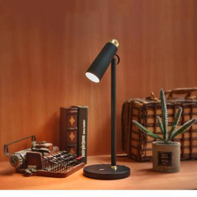 China Modern Adjustable Metal Rotary Switch Lampshade LED Desk Study Table Lamp with Wireless Charger for sale