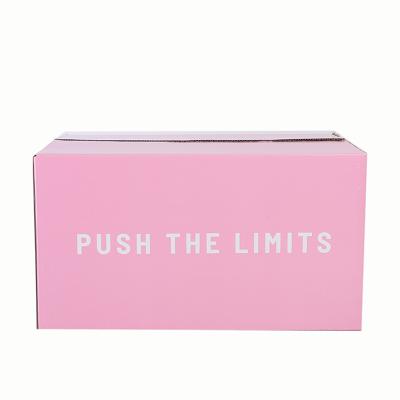 China Recycled Materials Shanghai Shape Design Large Manufacturing Customized Pink Shipping Box for sale