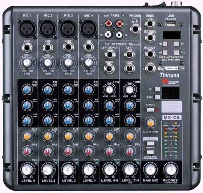 China CE, RoHS Thinuna MX-Q8 Eight-Way Mini-Mixer with USB Professional Audio Mixer MX-Q8 for sale