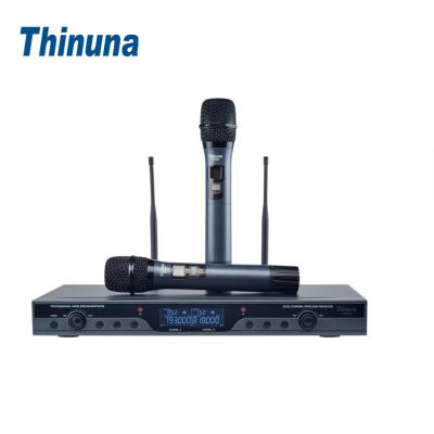 China Thinuna UR-232A Professional Commercial UHF Headset Dual Channels System Headset Microphone Wireless Conference Microphone for sale